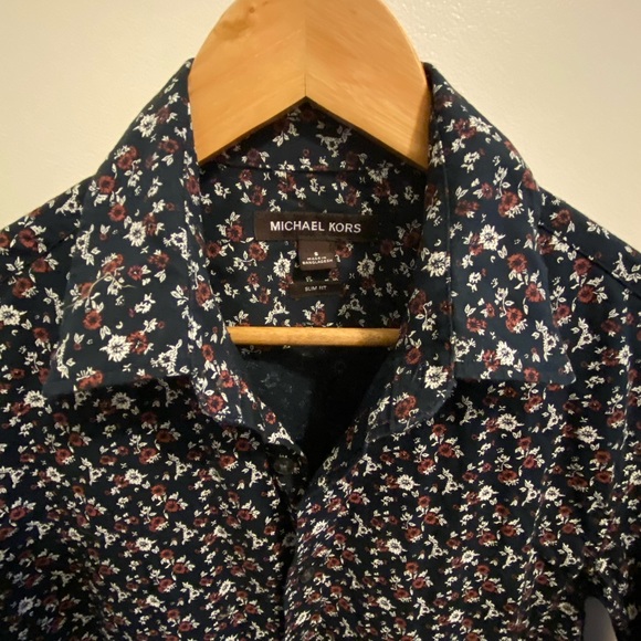 Michael Kors Flower print dress shirt - Picture 4 of 4